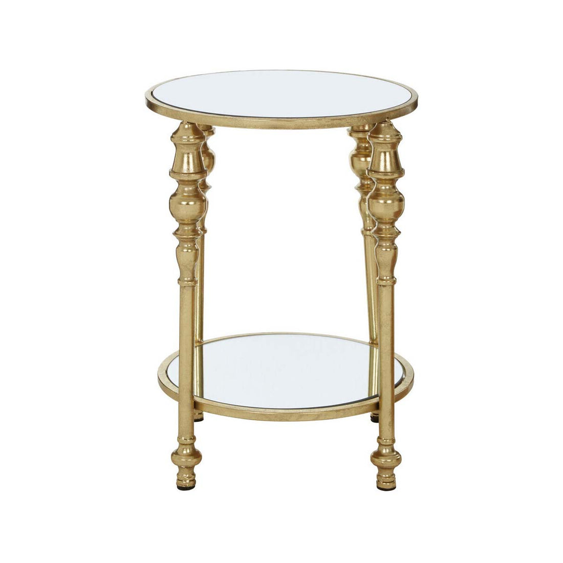 Marcia 2 Tier Gold Finish Side Table