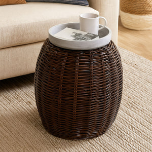 Maka Natural Croco Rattan Stool