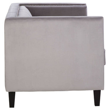 Felisa Two Seater Grey Velvet Sofa