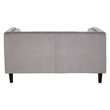 2 Seater Grey Velvet Sofa, Felisa