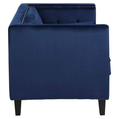 Felisa Two Seater Midnight Blue Velvet Sofa