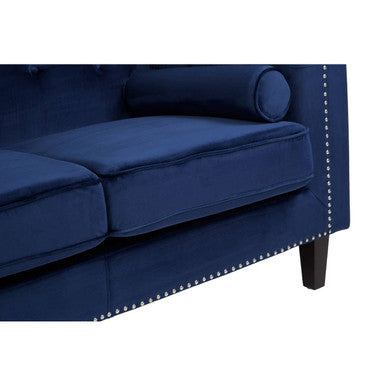 Felisa Two Seater Midnight Blue Velvet Sofa