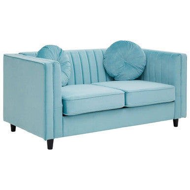 Farah Two Seat Green Velvet Sofa