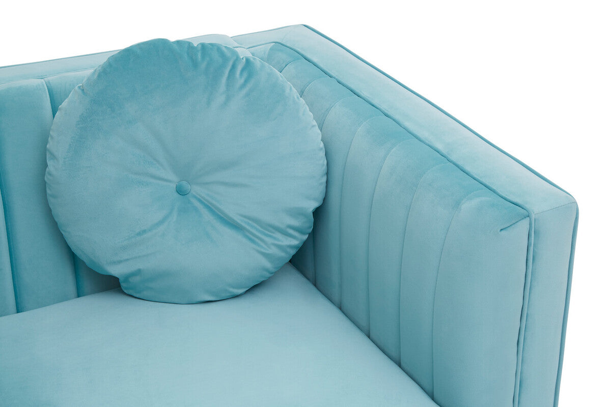 Farah Two Seat Green Velvet Sofa