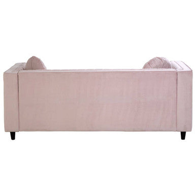 3 Seater Pink Velvet Sofa, Farah - image 6