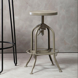 Gator Champagne Finish Adjustable Bar Stool