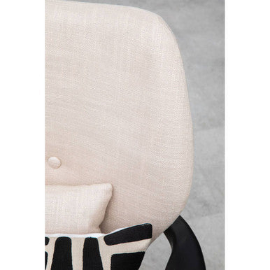 Stockholm Beige Chair With Black Wooden Frame