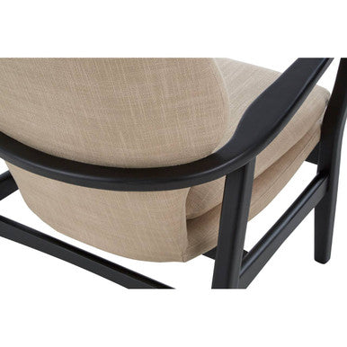 Stockholm Beige Chair With Black Wooden Frame