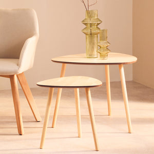 Rostok Natural Wood Set of 2 Nesting Tables