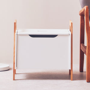 Rostok White and Natural Wood Storage Box