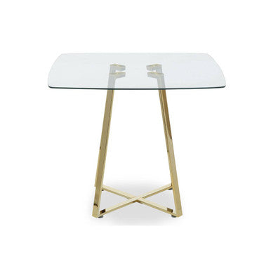 Metropolitan Square Gold Finish Dining Table