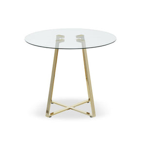Metropolitan Round Gold Finish Dining Table