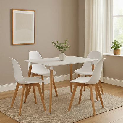 Varberg 5Pc White Dining Set