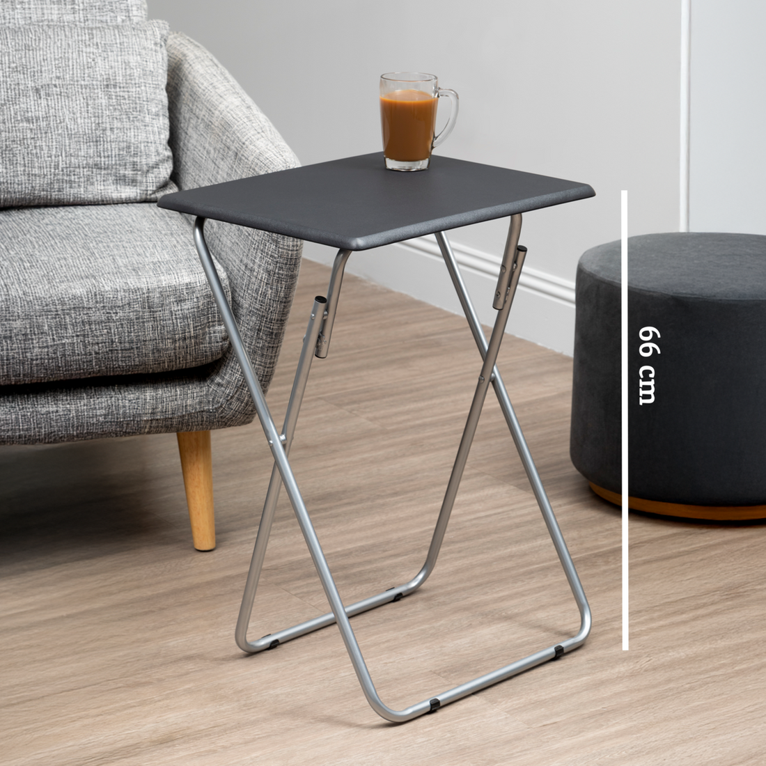 Bernie Folding Table With Sand Black Top - image 13