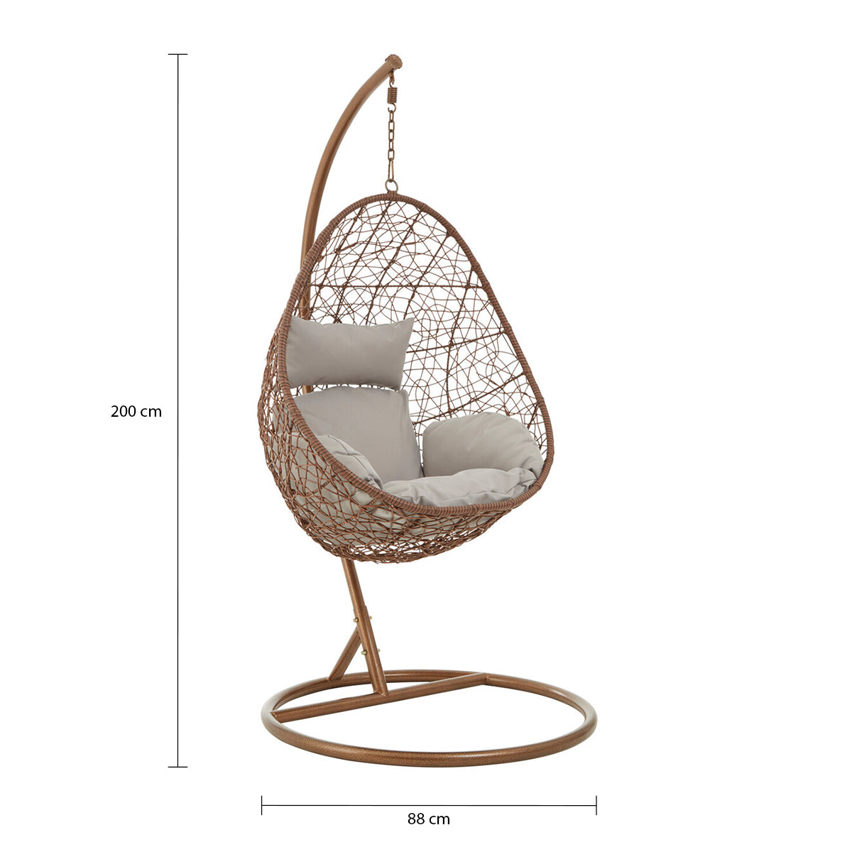 Goa Brown Rattan Hanging Chair