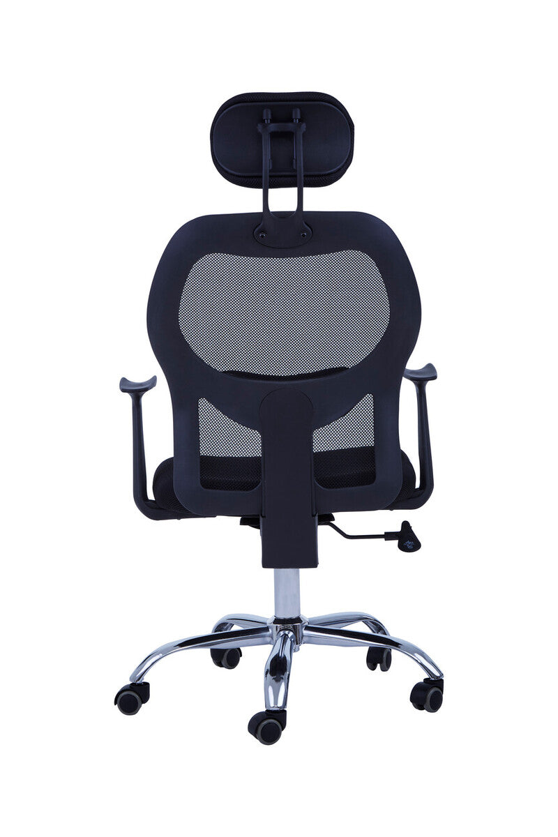 Frankin Black Home Office Chair With Revolving Base - Image 4