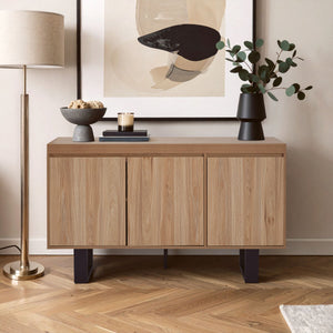 Oakton Natural Wood Effect 3 Door Sideboard