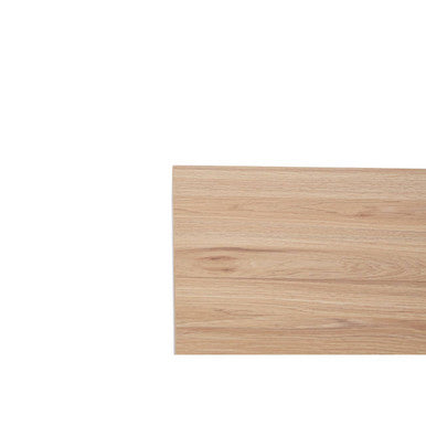 Natural Wood Side Table with Black Metal U Shaped Base, Oakton