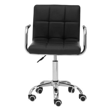 Finn Black Home Office Chair With Swivel Base