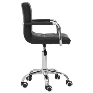 Finn Black Home Office Chair With Swivel Base
