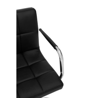 Finn Black Home Office Chair With Swivel Base