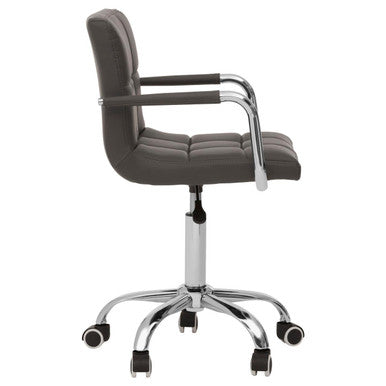 Finn Grey Home Office Chair With Swivel Base