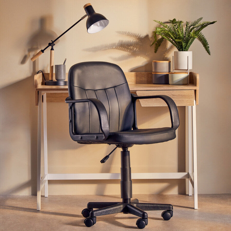 Flint Black Pu Home Office Chair
