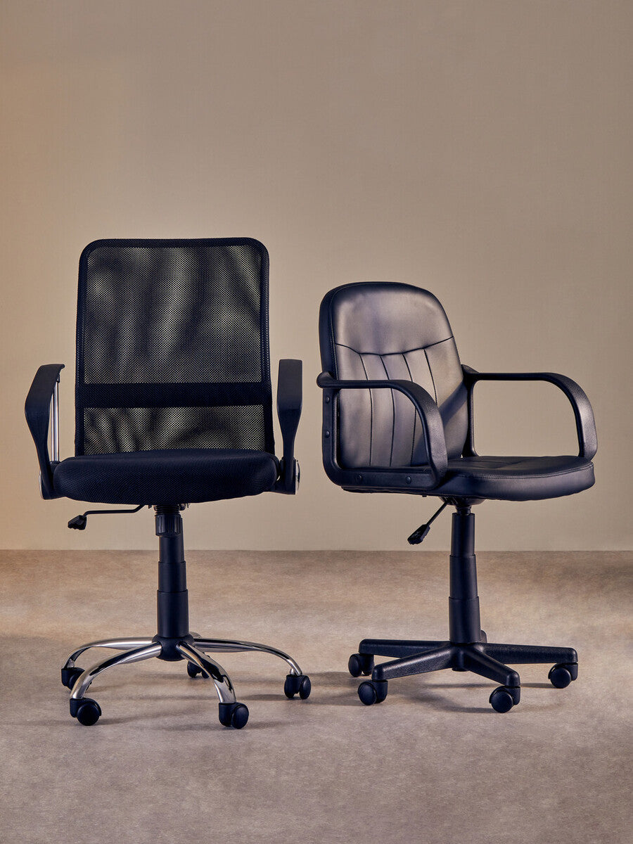 Flint Black Pu Home Office Chair