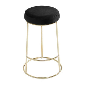 Manhattan Black Velvet Bar Stool