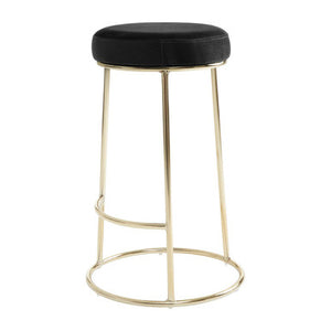 Manhattan Black Velvet Bar Stool