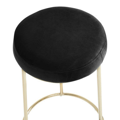 Manhattan Black Velvet Bar Stool