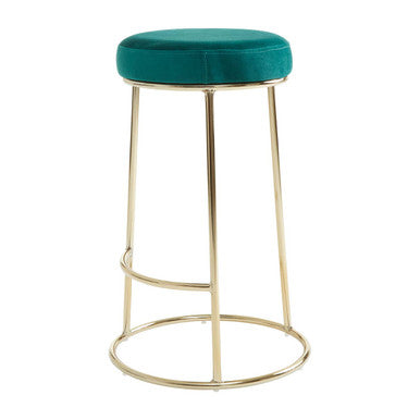 Manhattan Green Velvet Bar Stool