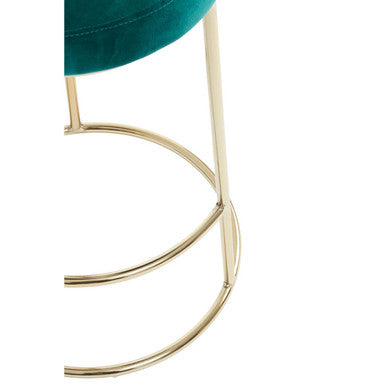 Manhattan Green Velvet Bar Stool