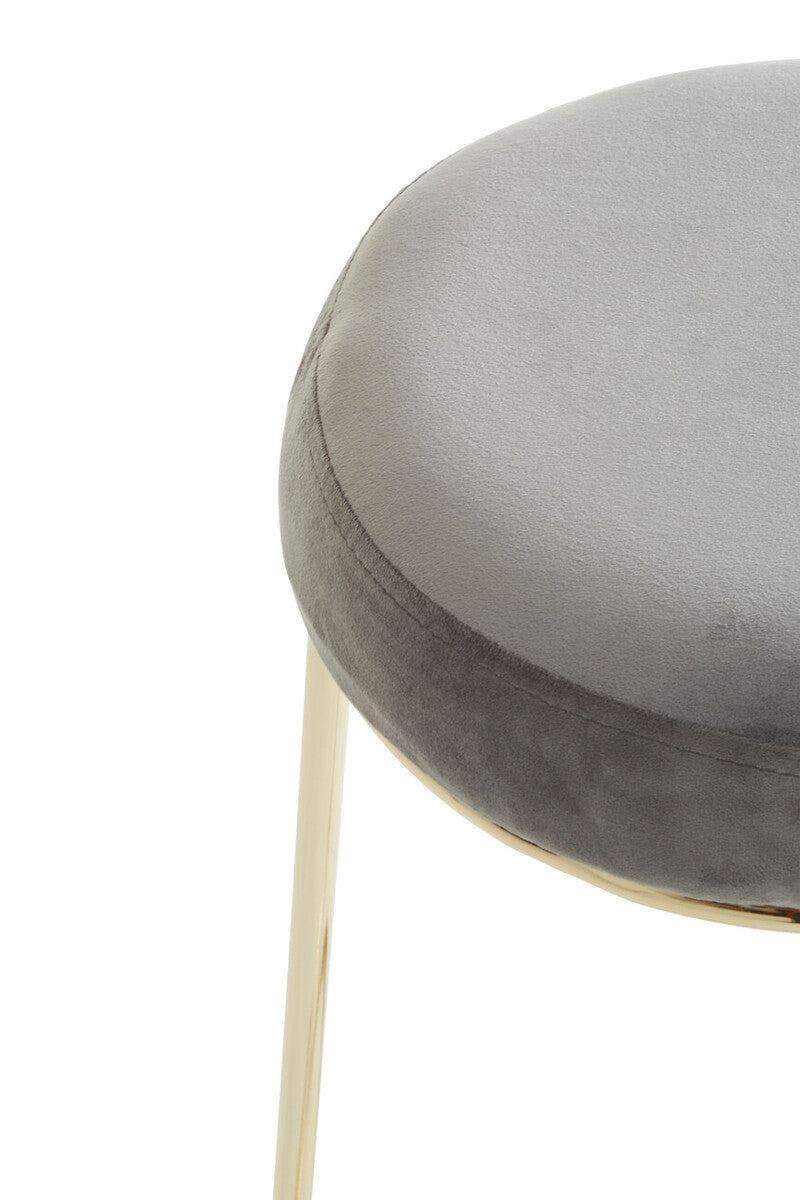 Manhattan Grey Velvet Tall Bar Stool