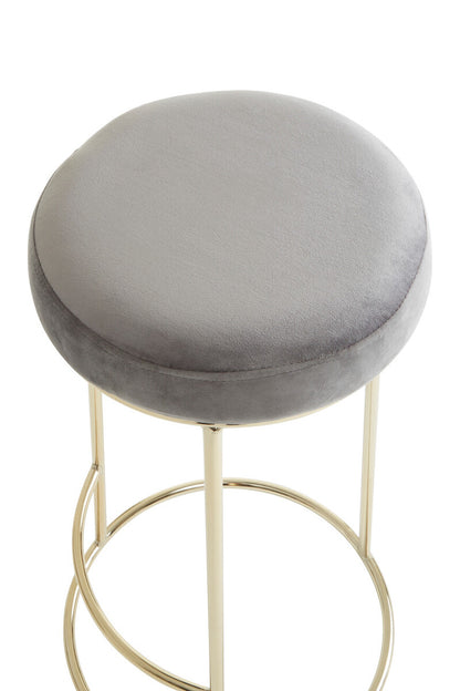 Manhattan Grey Velvet Tall Bar Stool