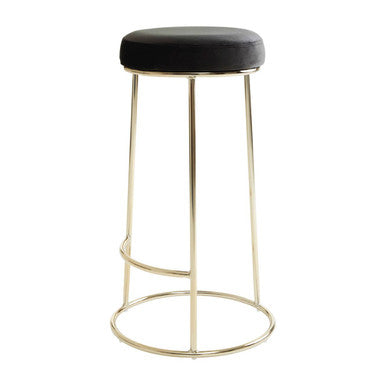Manhattan Black Velvet Tall Bar Stool