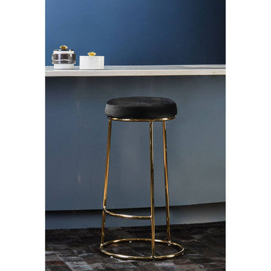 Manhattan Black Velvet Tall Bar Stool