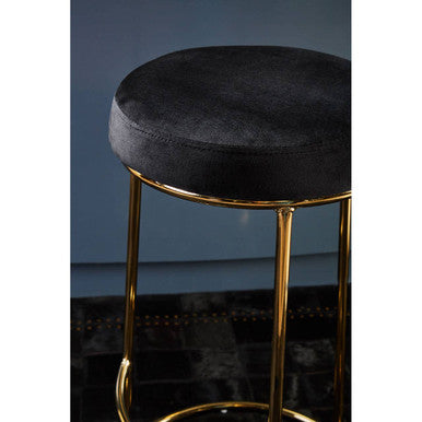 Manhattan Black Velvet Tall Bar Stool