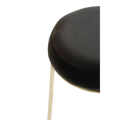 Manhattan Black Velvet Tall Bar Stool
