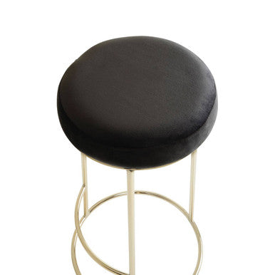 Manhattan Black Velvet Tall Bar Stool