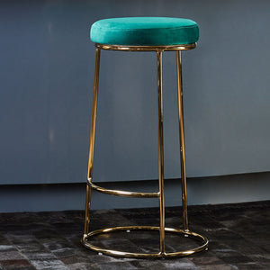 Manhattan Green Velvet Tall Bar Stool