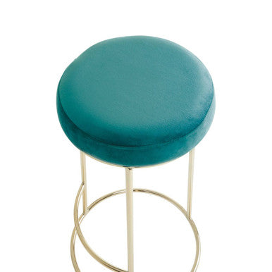 Manhattan Green Velvet Tall Bar Stool