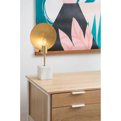 Bradbury Natural Oak Veneer Desk With Drawers