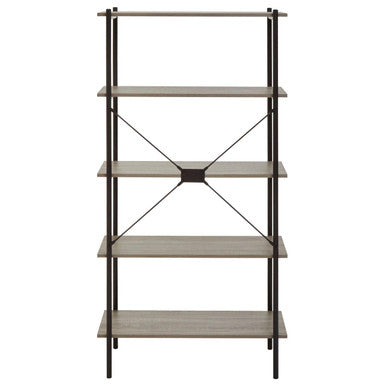 Bradbury Five Tier Grey Oak Shelf Unit