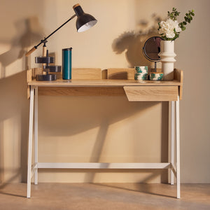 Bradbury Natural Oak Veneer 1 Drawer Desk