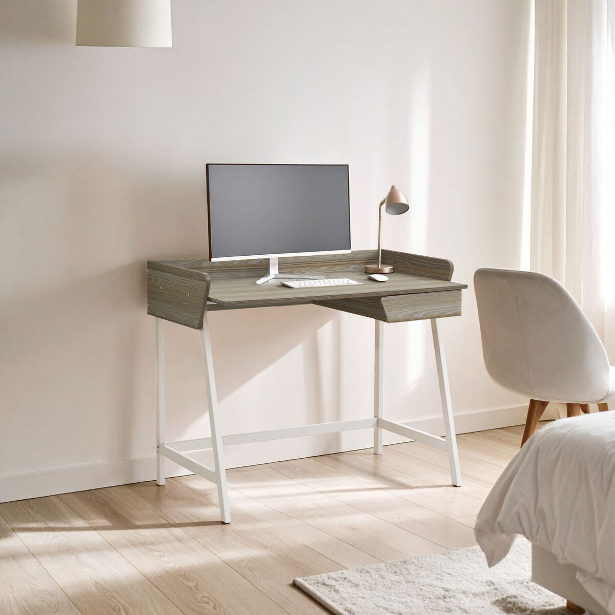 Bradbury One Drawer Light Oak Desk