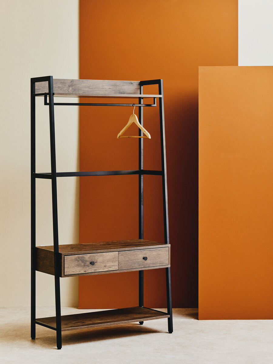 Bradbury Dark Oak Effect Open Wardrobe