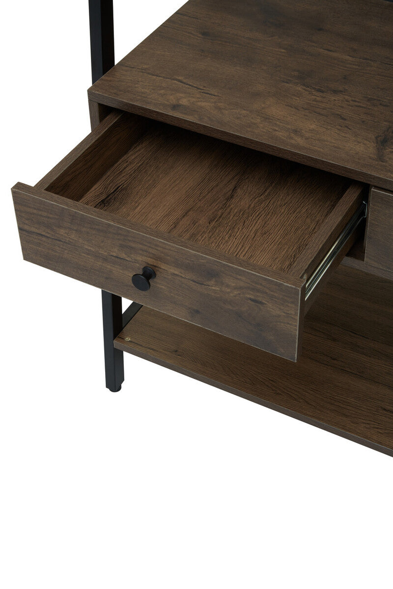 Bradbury Dark Oak Effect Open Wardrobe