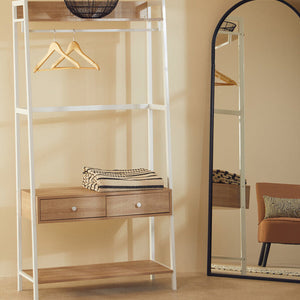 Bradbury Natural Oak Veneer Open Wardrobe