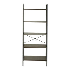 Bradbury Five Tier Dark Oak Veneer Ladder Shelf Unit
